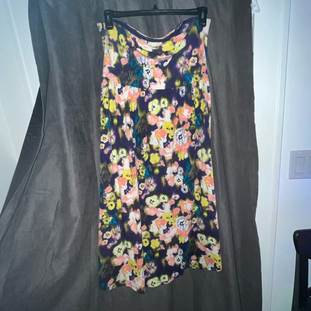 Xhilaration Multicolor Floral A-Line Skirt